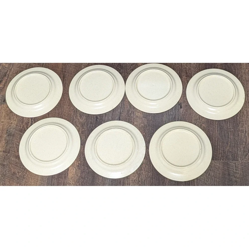 Vintage Anchor Hocking Wild Cherry Ironstone Salad/Dessert Plates Set‎ of Seven
